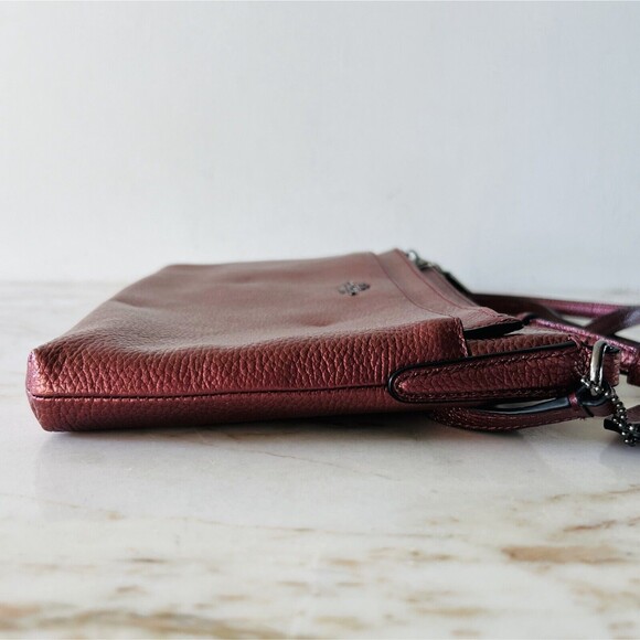 COACH Metallic Cherry Leather Multiple Journal Pop Out Pouch Crossbody Bag - Picture 7 of 15